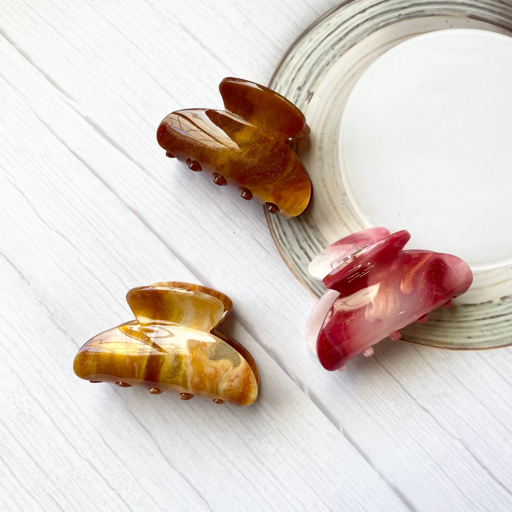 🔥菲雪飾品🔥星空不規則 髮飾 髮夾 馬尾夾 渲染 小抓夾(共6色)-細節圖2