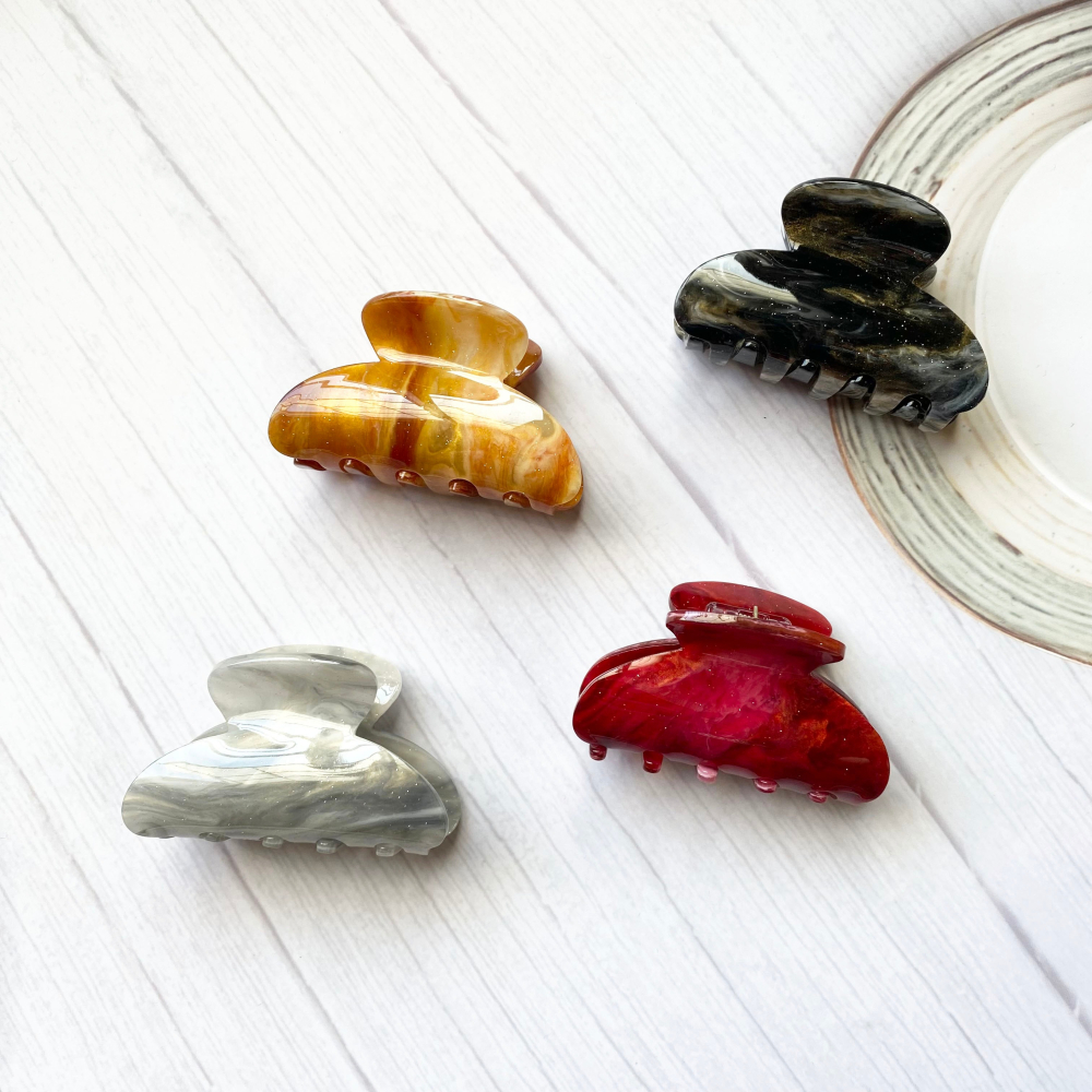 🔥菲雪飾品🔥星空不規則 髮飾 髮夾 馬尾夾 渲染 小抓夾(共6色)-細節圖5