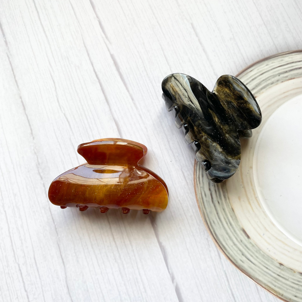 🔥菲雪飾品🔥星空不規則 髮飾 髮夾 馬尾夾 渲染 小抓夾(共6色)-細節圖8