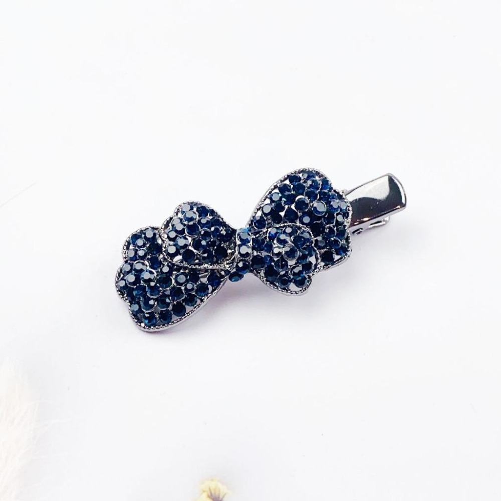 🔥菲雪飾品🔥滿鑽 蝴蝶結造型 髮飾 邊夾 瀏海夾 髮夾(共3色)-細節圖2