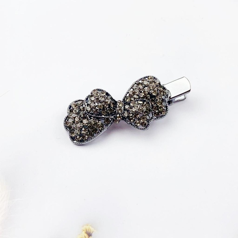 🔥菲雪飾品🔥滿鑽 蝴蝶結造型 髮飾 邊夾 瀏海夾 髮夾(共3色)-細節圖3