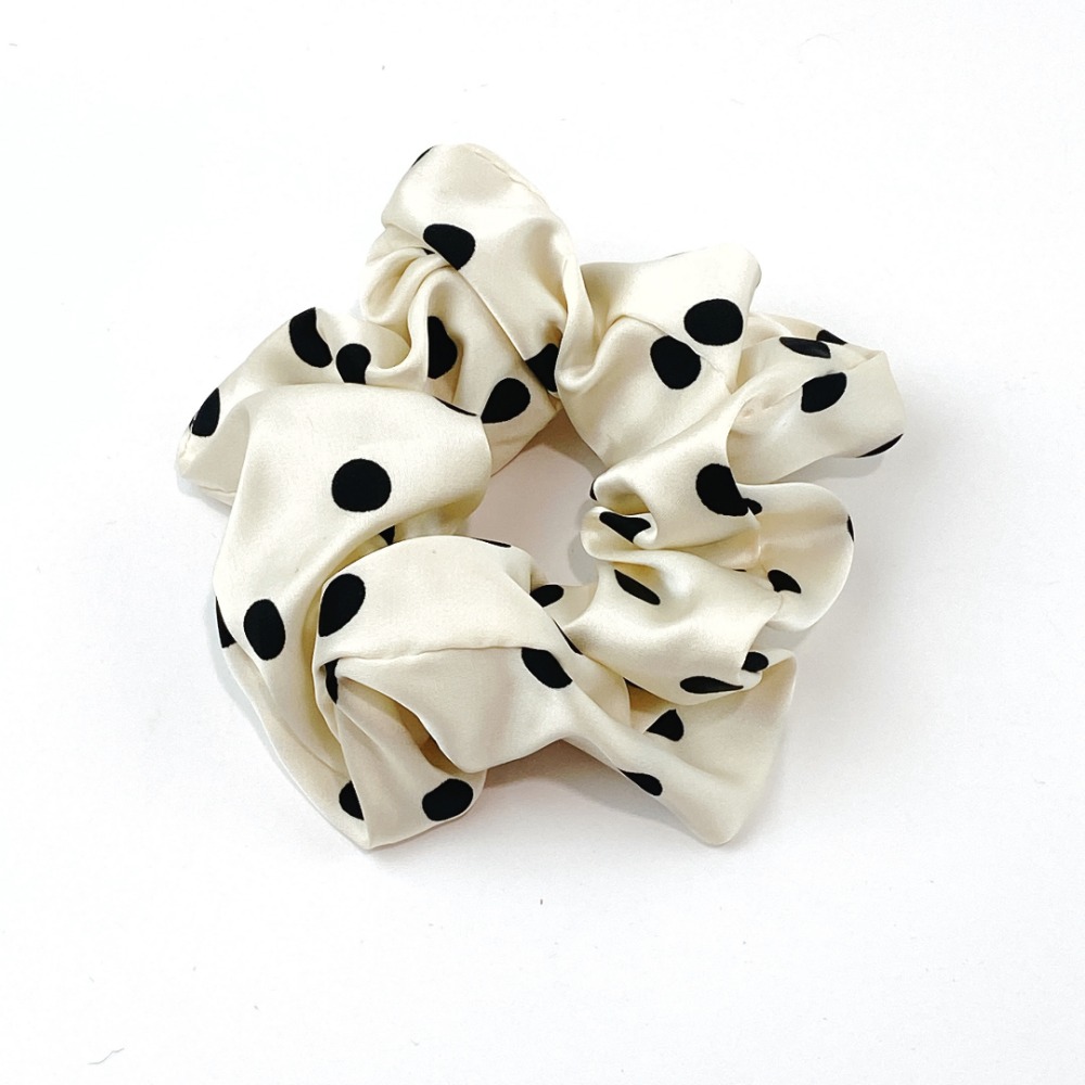 🔥菲雪飾品🔥波點 緞面 氣質 大腸圈 丸子頭 馬尾 髮圈(共2色)-規格圖7