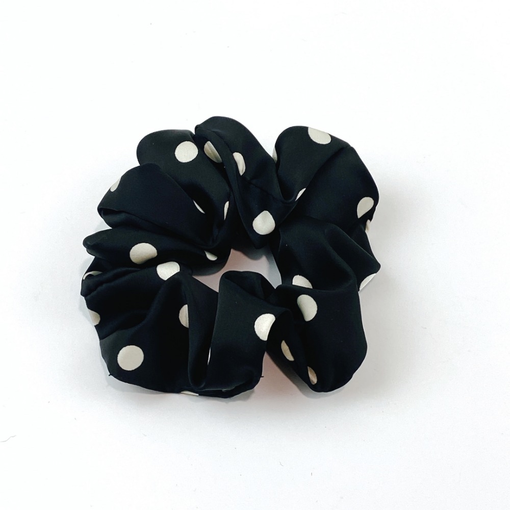 🔥菲雪飾品🔥波點 緞面 氣質 大腸圈 丸子頭 馬尾 髮圈(共2色)-規格圖7