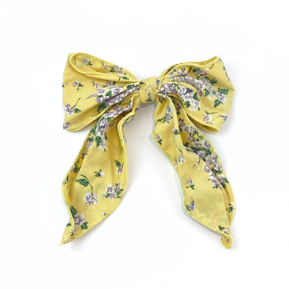 🔥菲雪飾品🔥碎花 蝴蝶結 布藝 彈簧夾 髮夾 髮飾(共4色)-規格圖6