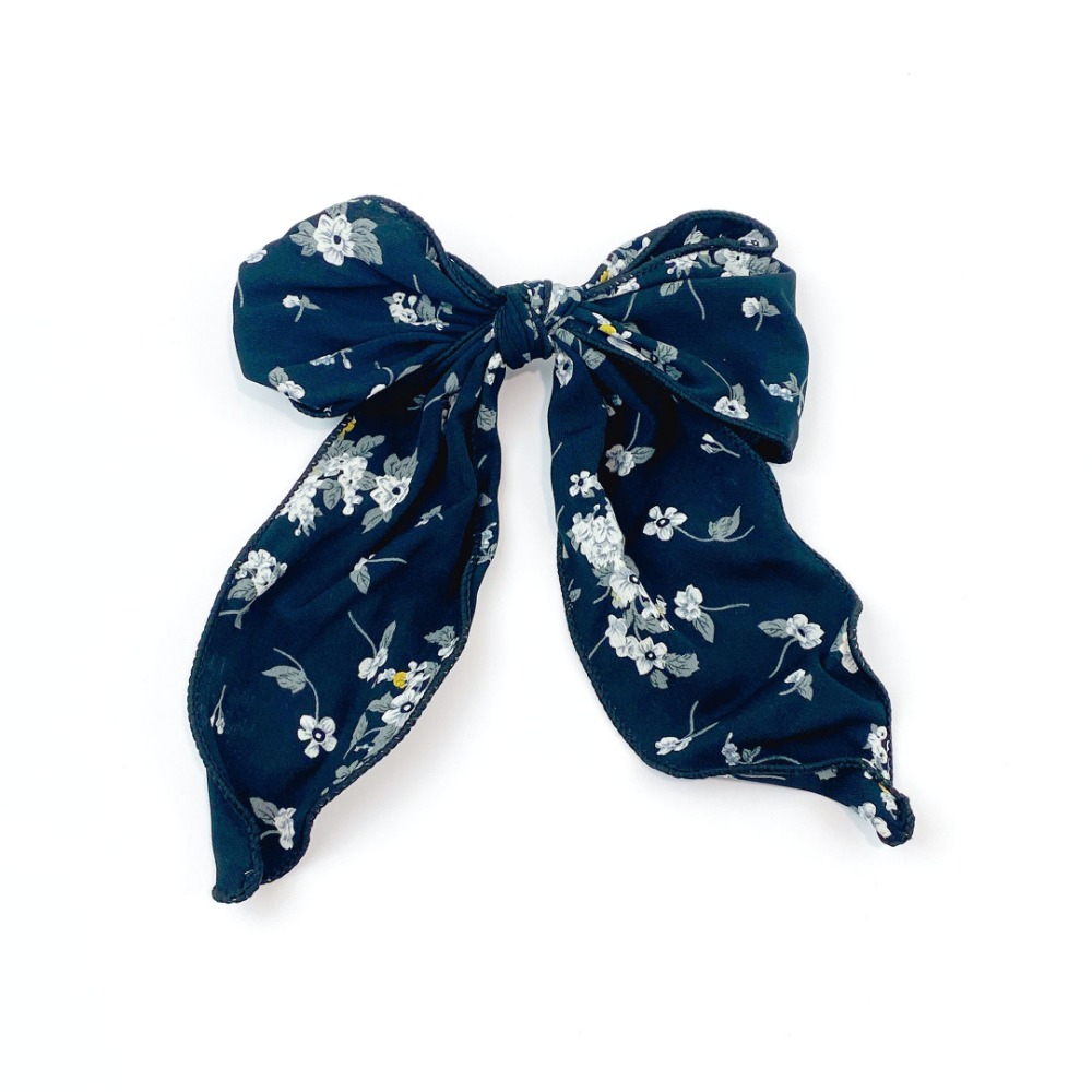 🔥菲雪飾品🔥碎花 蝴蝶結 布藝 彈簧夾 髮夾 髮飾(共4色)-規格圖6