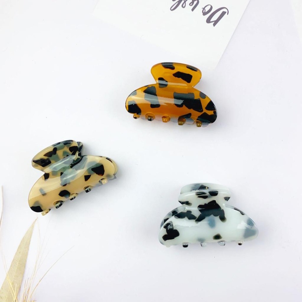 🔥菲雪飾品🔥大理石 豹紋 馬尾夾 髮夾 抓夾 鯊魚夾 髮飾(共3色)-細節圖2