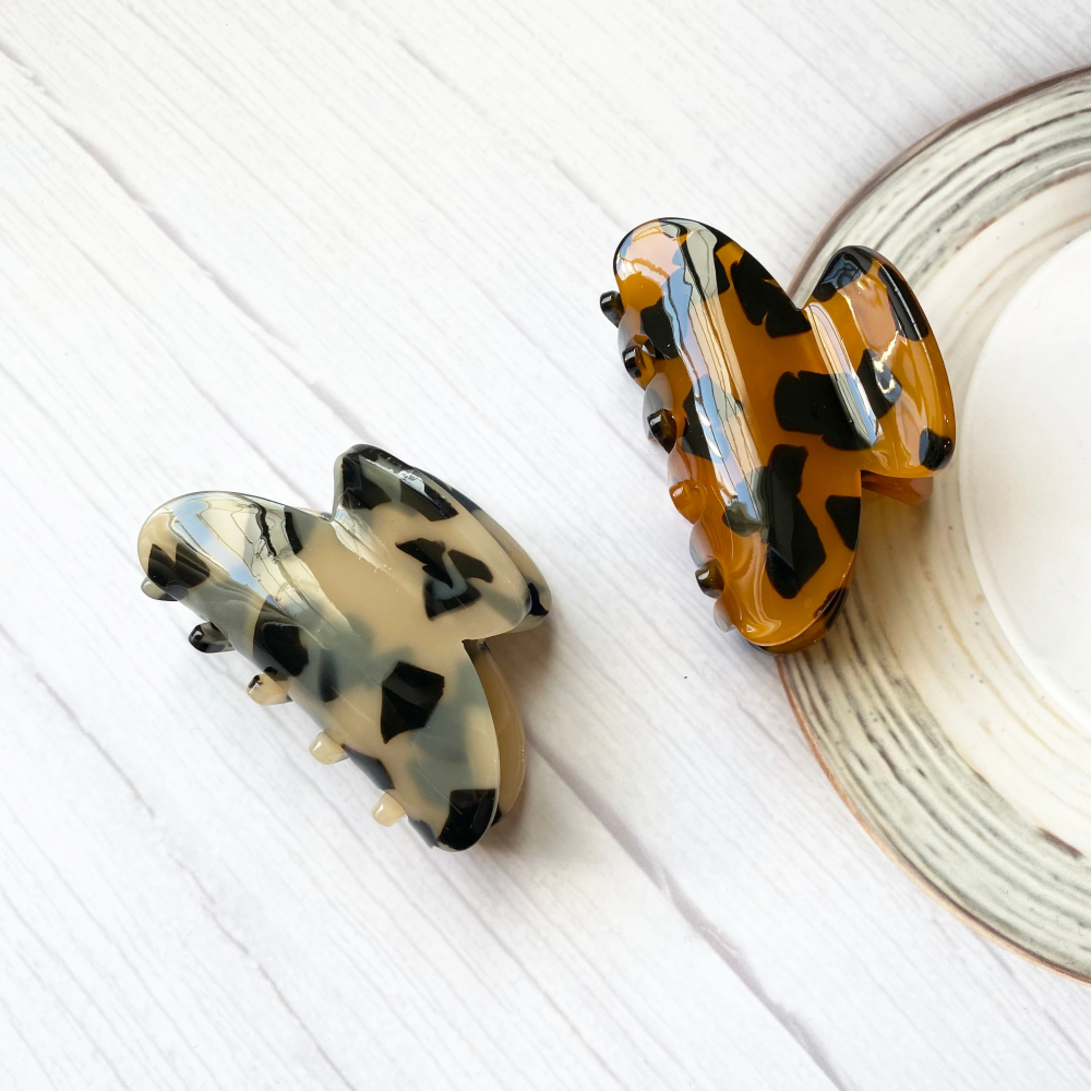 🔥菲雪飾品🔥大理石 豹紋 馬尾夾 髮夾 抓夾 鯊魚夾 髮飾(共3色)-細節圖7