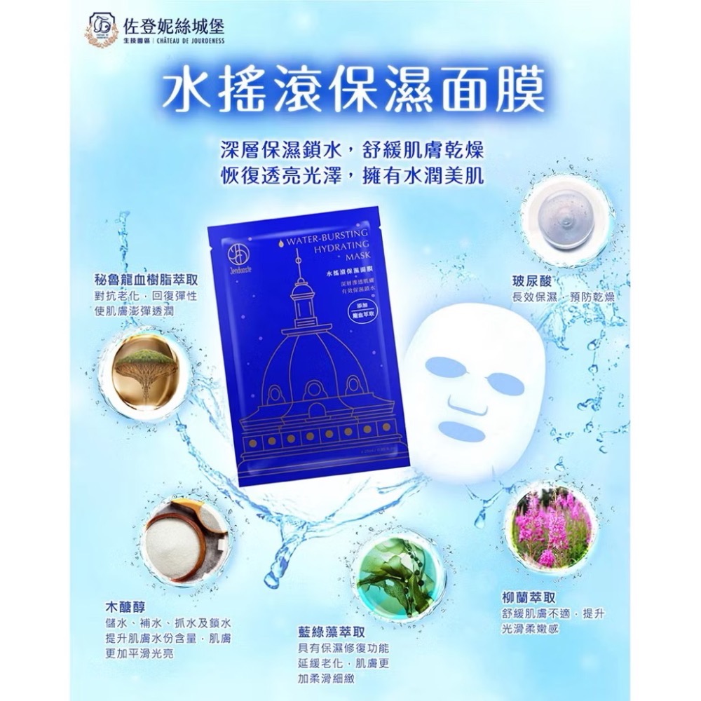 正品現貨✨20261019龍血水搖滾保濕面膜25mL*5pcs 佐登妮絲 珍朵絲特✨-細節圖2