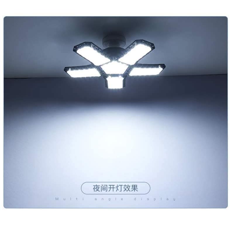 60w LED 折疊變形燈泡四葉燈摺疊燈工礦車庫燈露營燈白光款amazon外貿款/72h台灣出貨驅動升級延壽有檢查-細節圖6