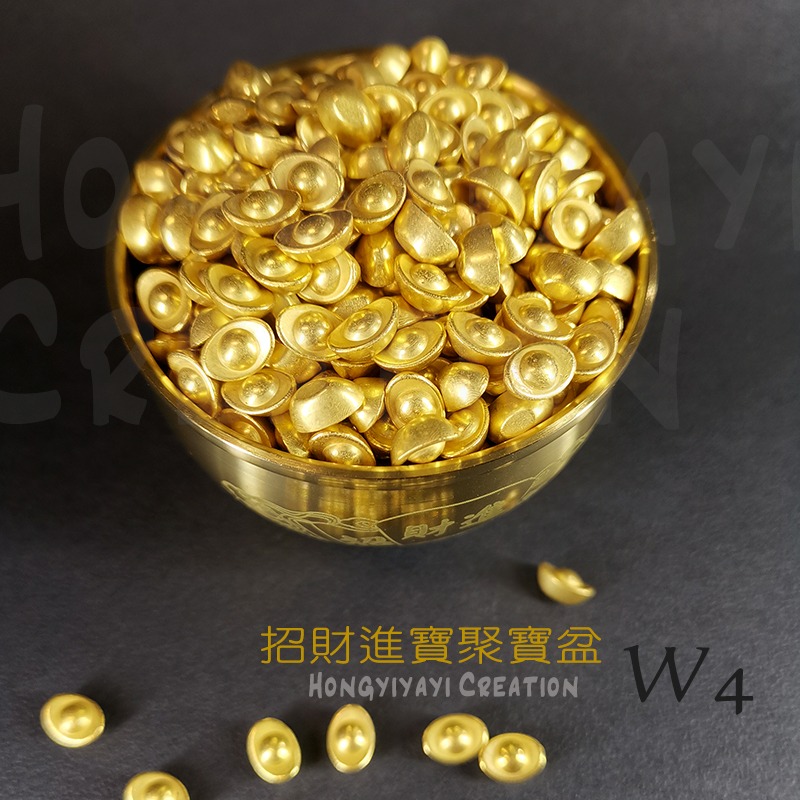 W4 聚寶盆 聚財 黃銅聚寶盆 一桶金 金元寶聚寶盆 招財進寶聚寶盆 增強財運 金元寶 吸引財氣 招財小物 開運小物-細節圖4