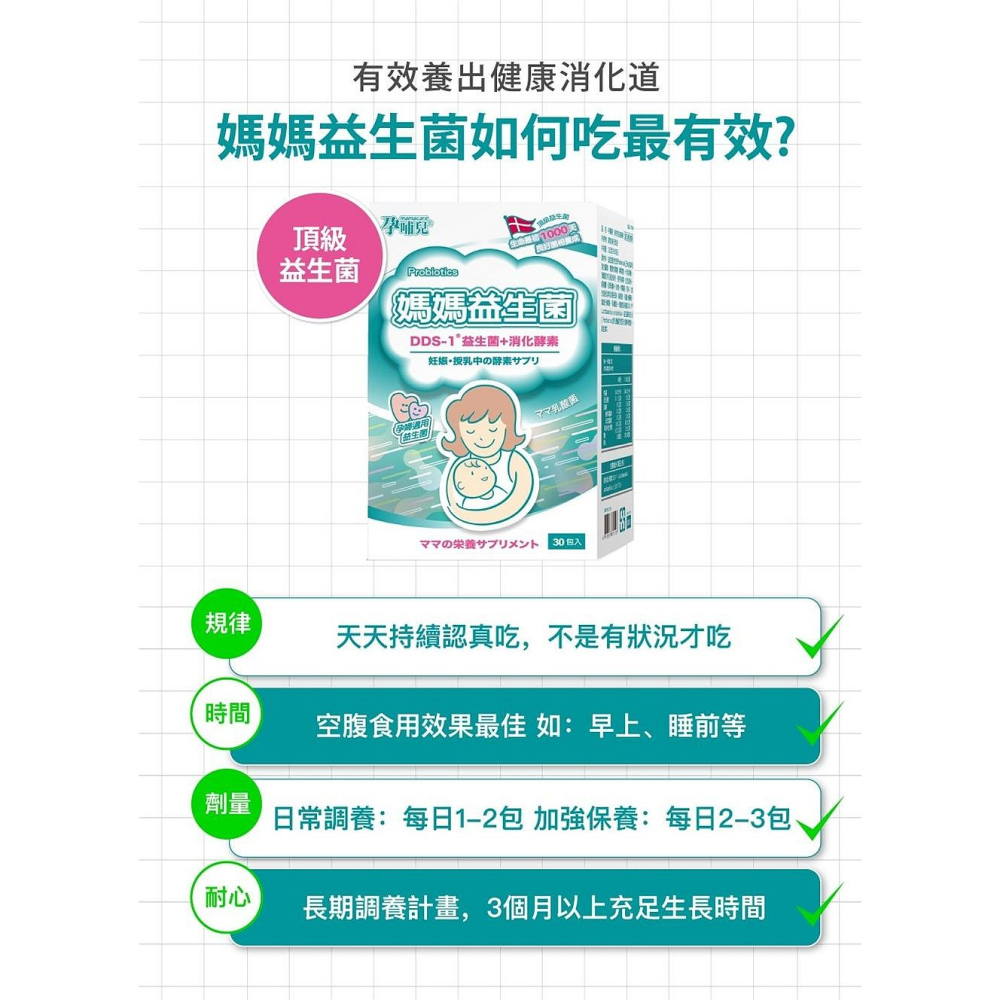 孕哺兒 媽媽 益生菌粉 2gX30包/盒-細節圖11