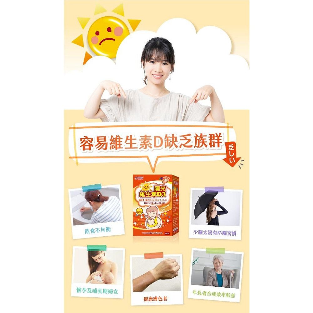 孕哺兒 陽光維生素D3 複方微量元素 口嚼錠60粒-細節圖6