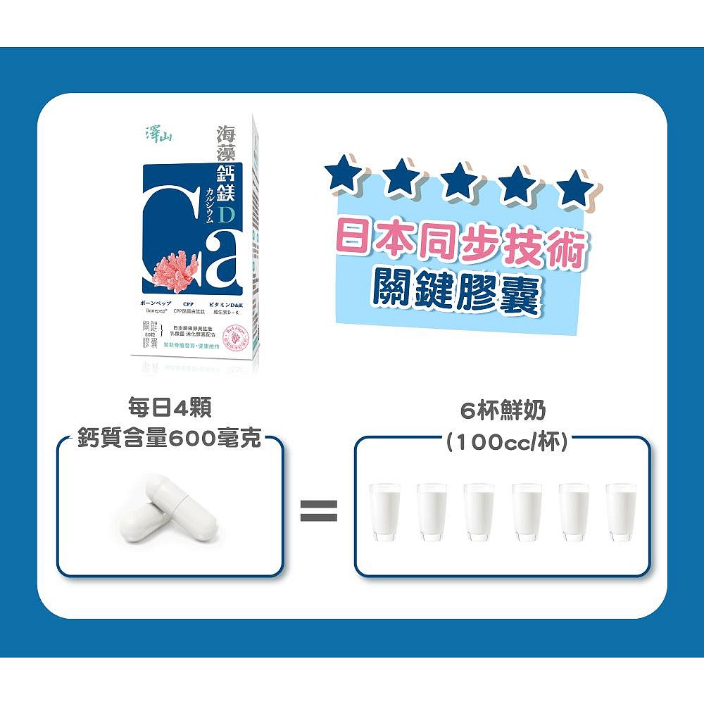 澤山 成人海藻鈣鎂D 關鍵膠囊 60粒/150粒 /300粒/瓶 鈣 海藻 鎂-細節圖6