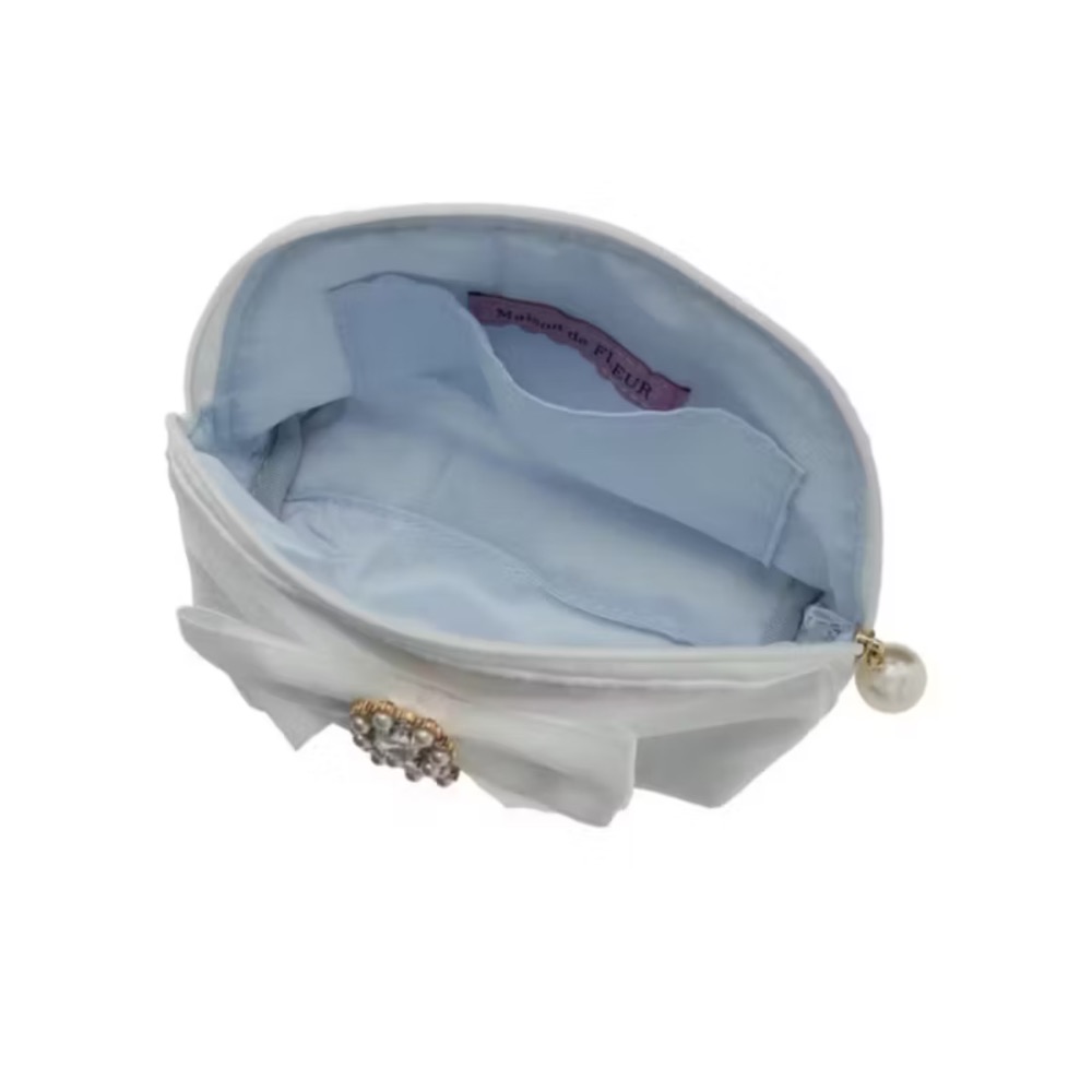 🇯🇵 Maison de FLEUR 🎀 浪漫婚紗系列緞帶寶石緹花手拿包 maison de fleur 寶石包-細節圖3