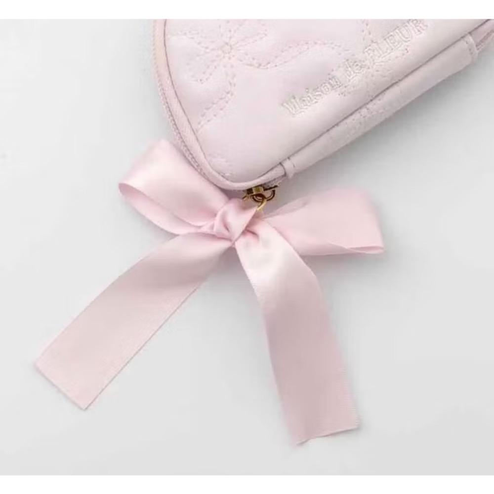 🇯🇵 Maison de FLEUR 🎀 浪漫婚紗系列緞帶寶石緹花手拿包 maison de fleur 寶石包-細節圖6