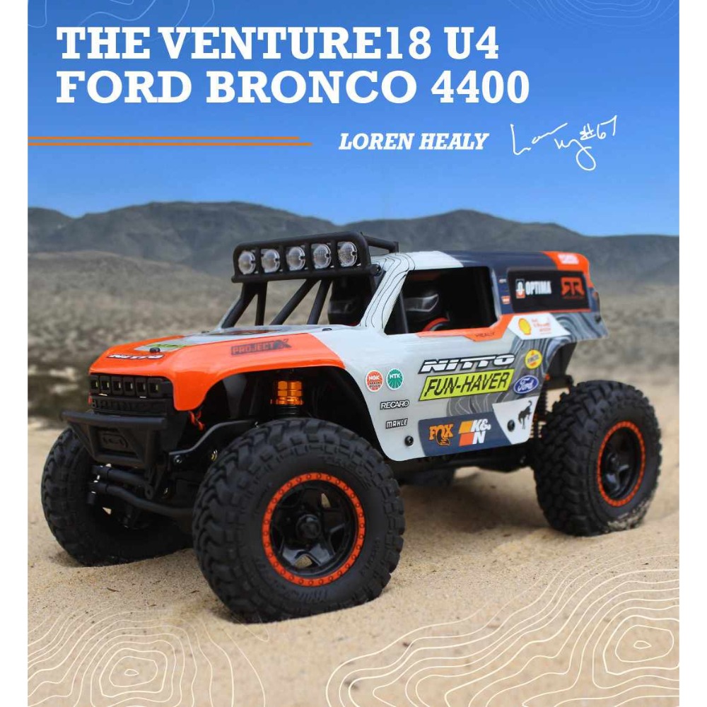 【酷輪坊】HPI VENTURE18 U4 FORD BRONCO RTR 1/18 卡車（無刷，綠 / 紅色）-規格圖8