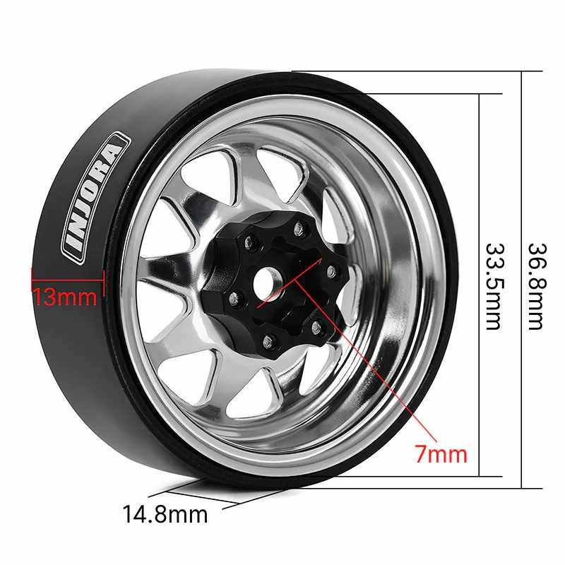 【酷輪坊】INJORA 1.3吋 Stamped Steel 輪框，外擴 4mm（4個）-細節圖3