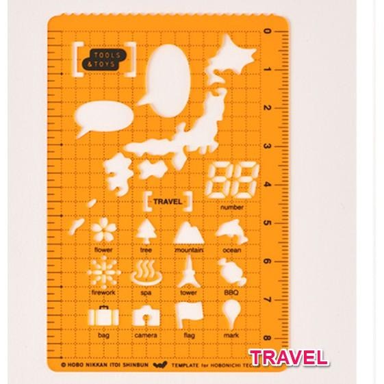 [ 現貨 ] HOBO日手帳 繪圖尺規模板 共6款 ほぼ日のテンプレート template-細節圖5