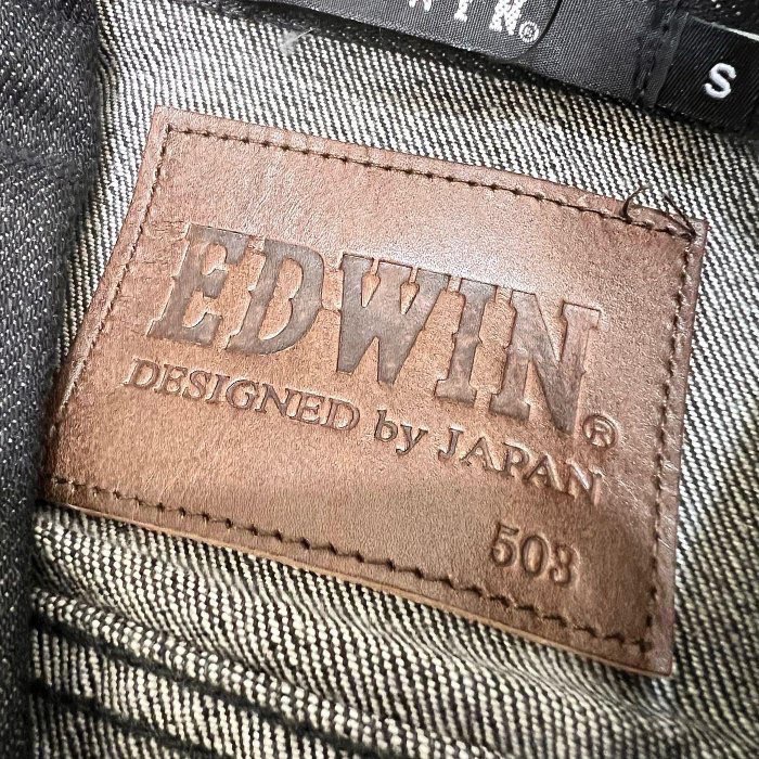 全新 EDWIN 愛德恩503 牛仔外套 水洗黑S~XL 騎士外套 愛德恩牛仔外套/二手牛仔外-細節圖5