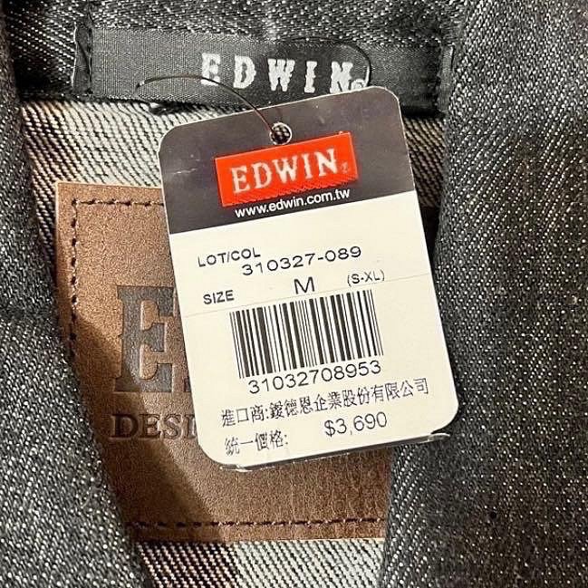 全新 EDWIN 愛德恩503 牛仔外套 水洗黑S~XL 騎士外套 愛德恩牛仔外套/二手牛仔外-細節圖7