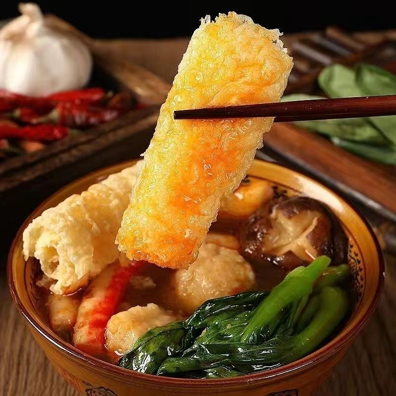 【愛淘購物】螺螄粉配菜 響鈴卷 腐竹 豆皮片 火鍋拍檔 豆皮卷 腐皮 腐皮卷 火鍋配菜-細節圖4