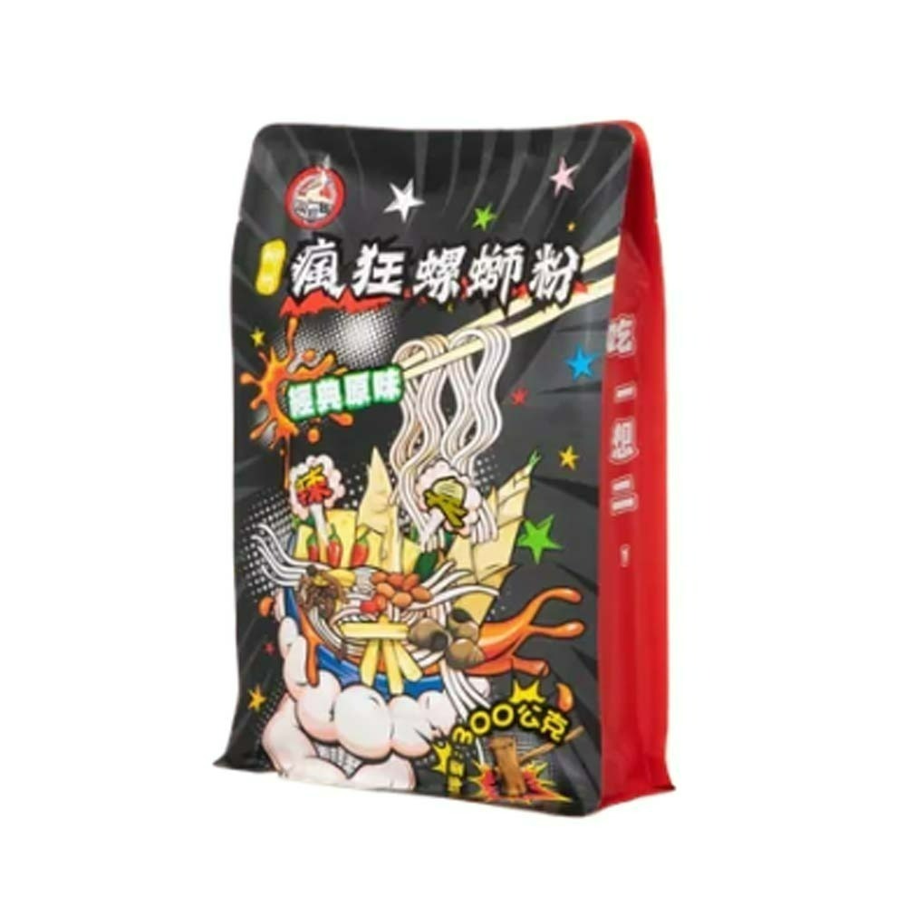 【愛淘購物】螺螄粉 瘋狂侏螺紀 免煮螺螄粉 350g 瘋狂螺螄粉 經典原味 加辣版 沖泡即食 米粉 履歷花生-規格圖2