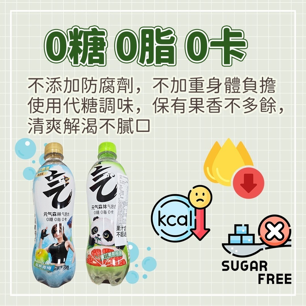 【愛淘購物】元氣森林 蘇打氣泡水480ml 箱裝15瓶 外星人運動飲料500ml 元氣自在水500ml-細節圖5