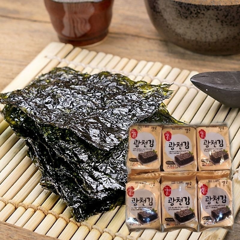 【愛淘購物】廣川海苔 金版 單包 韓國 鹽味海苔 廣川 海苔片台灣現貨 韓國海苔-細節圖9
