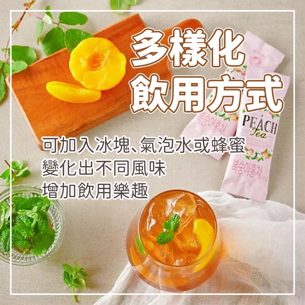 【愛淘購物】韓國 NO BRAND 水果茶飲 袋裝120入 水蜜桃紅茶 檸檬紅茶 台灣現貨 沖泡飲 家庭號-細節圖3