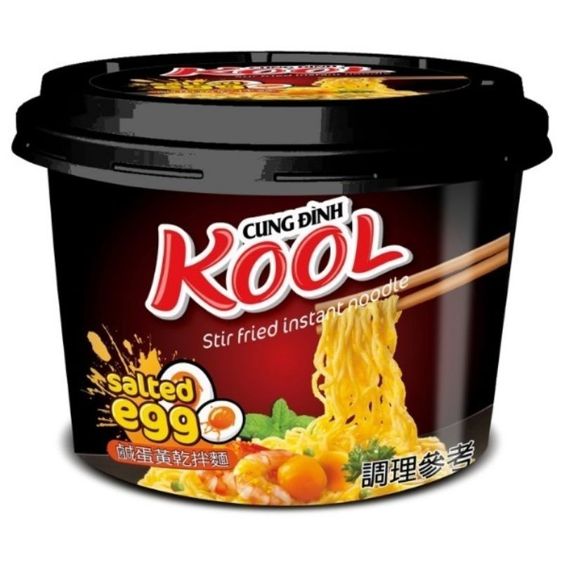 【愛淘購物】KOOL 鹹蛋黃乾拌麵 螃蟹味鹹蛋 麻辣味鹹蛋泡麵 乾麵-細節圖4