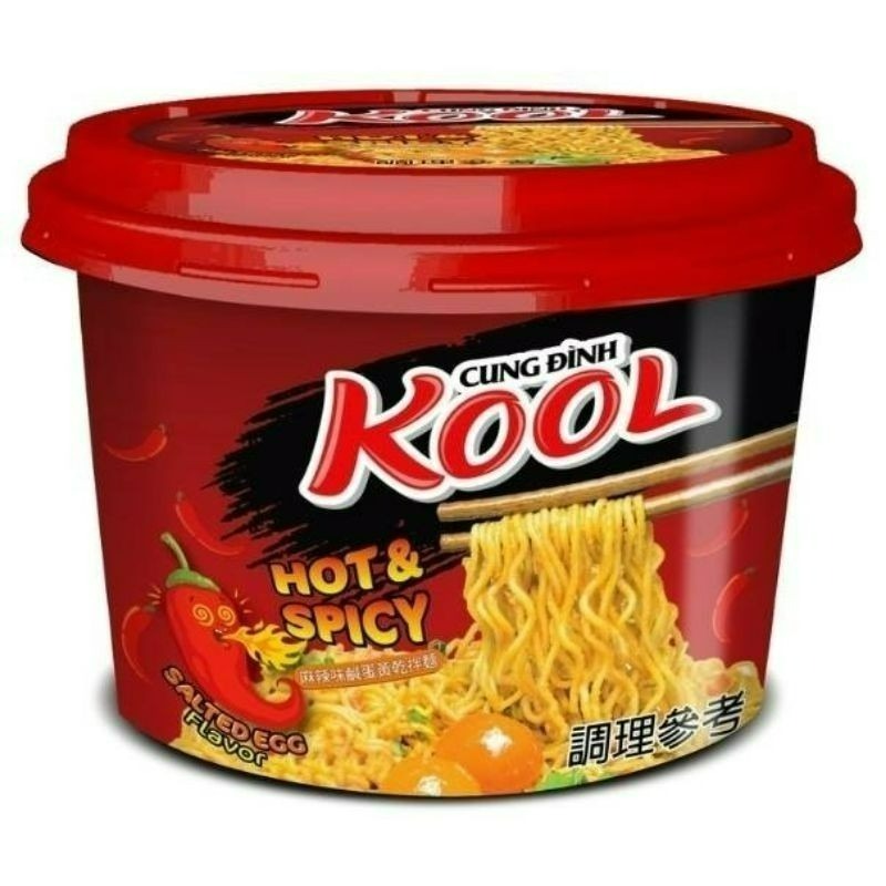 【愛淘購物】KOOL 鹹蛋黃乾拌麵 螃蟹味鹹蛋 麻辣味鹹蛋泡麵 乾麵-規格圖6