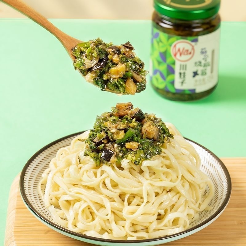 【愛淘購物】川娃子 油潑辣子 雙椒醬 燒椒醬 蒜蓉剁椒醬 蔥油醬-細節圖5