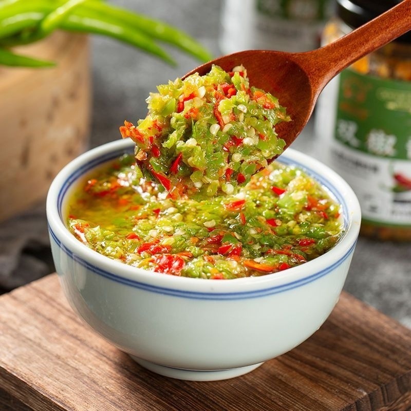 【愛淘購物】川娃子 油潑辣子 雙椒醬 燒椒醬 蒜蓉剁椒醬 蔥油醬-細節圖7