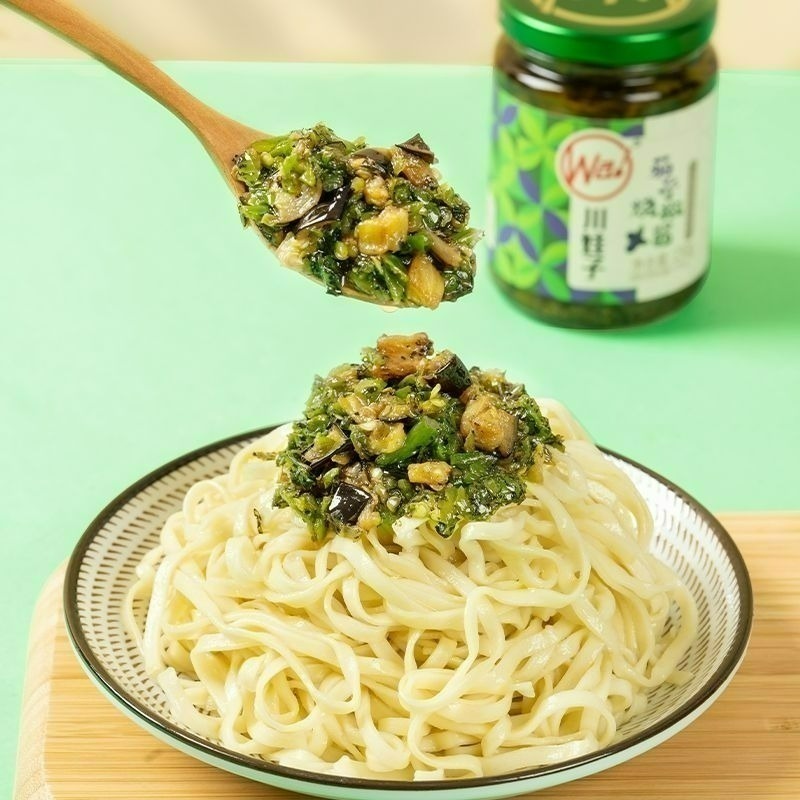 【愛淘購物】川娃子 油潑辣子 雙椒醬 燒椒醬 蒜蓉剁椒醬 蔥油醬-細節圖5