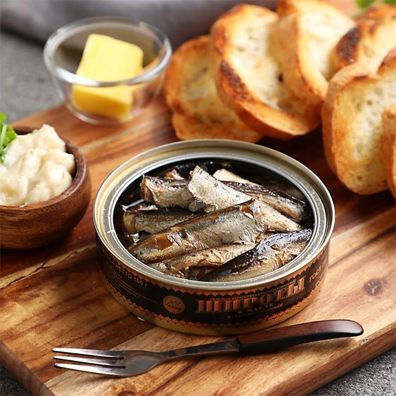【愛淘購物】俄羅斯煙燻西鯡魚罐頭 160g 魚罐頭煙燻魚罐頭 開罐即食 下酒菜-規格圖8
