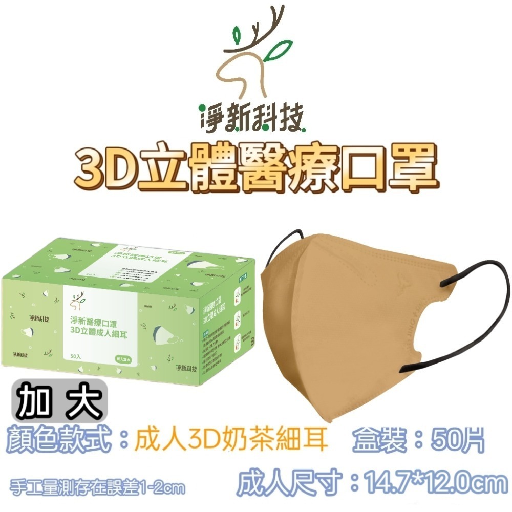 【愛淘購物】淨新醫用口罩 3D立體醫療口罩 台灣製造 3D立體成人 醫療級口罩 立體口罩-規格圖8