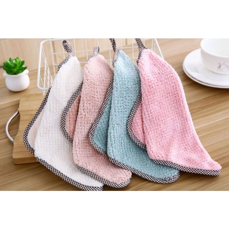 【愛淘購物】珊瑚絨抹布 廚房擦手巾 吸水抹布 廚房抹布抹布 百潔布 擦拭布 洗碗布-細節圖7