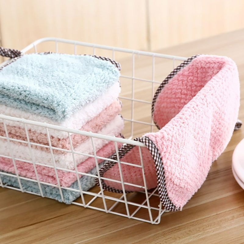 【愛淘購物】珊瑚絨抹布 廚房擦手巾 吸水抹布 廚房抹布抹布 百潔布 擦拭布 洗碗布-細節圖8