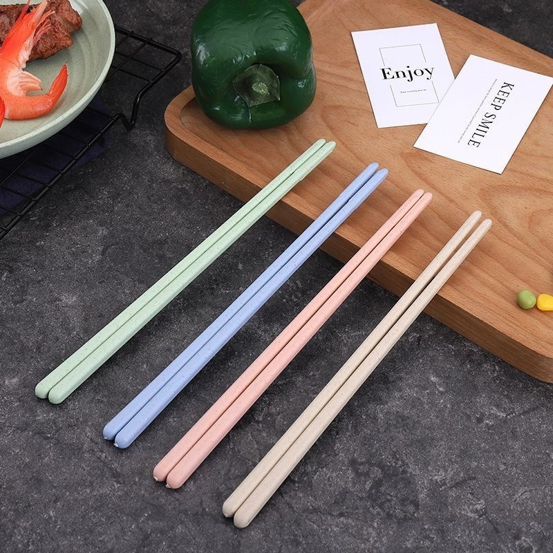 【愛淘購物】小麥秸稈餐具 筷子 湯匙杯子 碗 盤子 兒童餐具-規格圖9