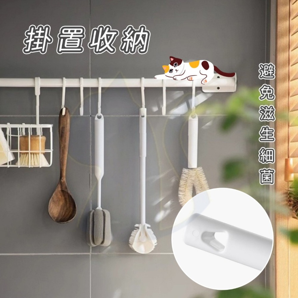 【愛淘購物】矽膠杯刷 可彎折杯刷 加長杯刷 刷子台灣現貨 洗杯刷 清潔刷 洗杯子 洗碗刷-細節圖5