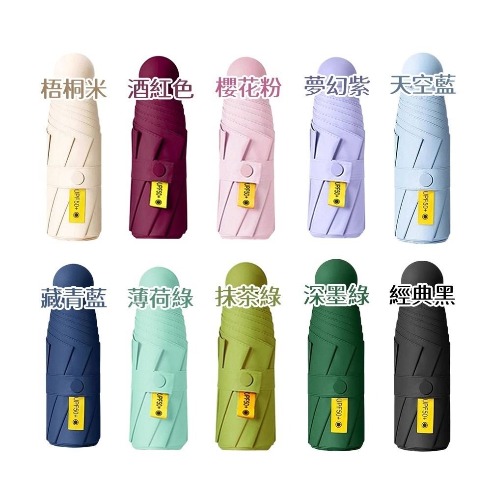 【愛淘購物】雨傘 迷你口袋傘 遮陽傘 摺疊傘 防曬 晴雨兩用傘 迷你雨傘-細節圖2