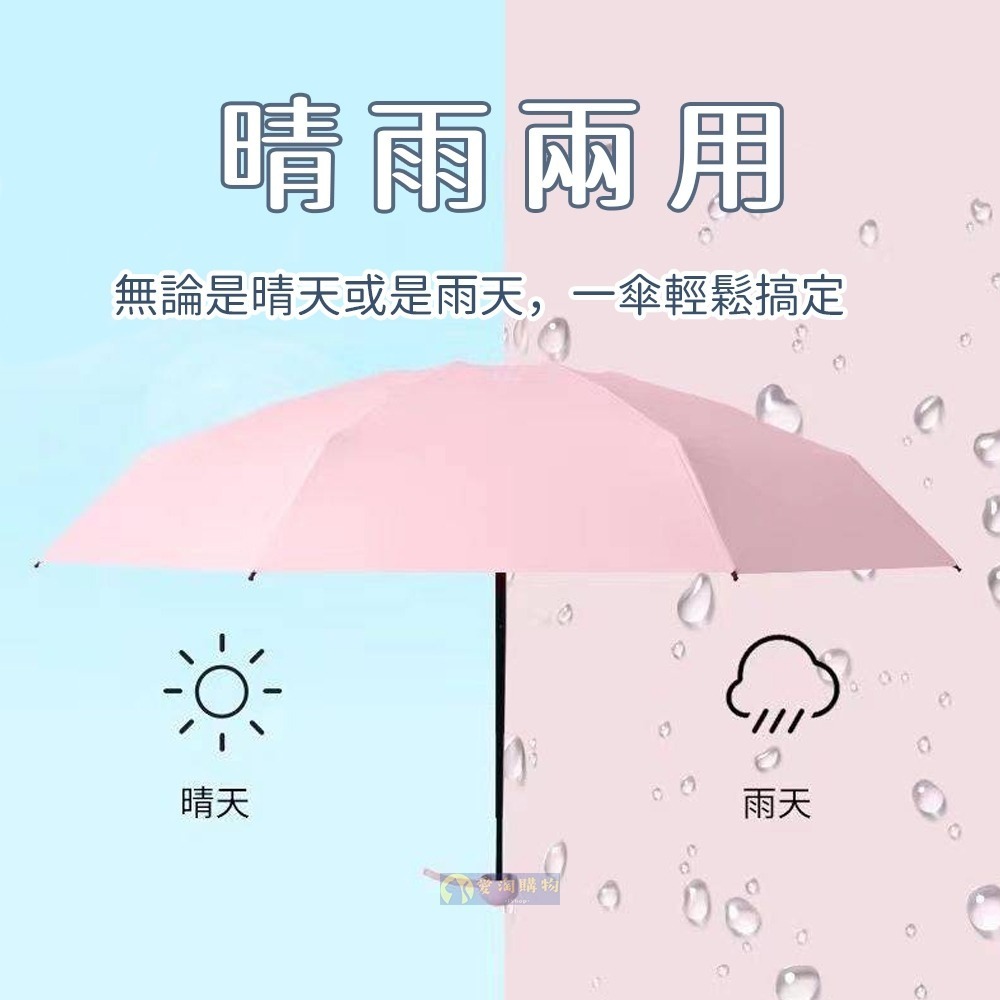 【愛淘購物】雨傘 迷你口袋傘 遮陽傘 摺疊傘 防曬 晴雨兩用傘 迷你雨傘-細節圖3