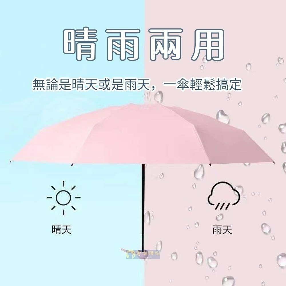 【愛淘購物】雨傘 迷你口袋傘 遮陽傘 摺疊傘 防曬 晴雨兩用傘 迷你雨傘-細節圖3