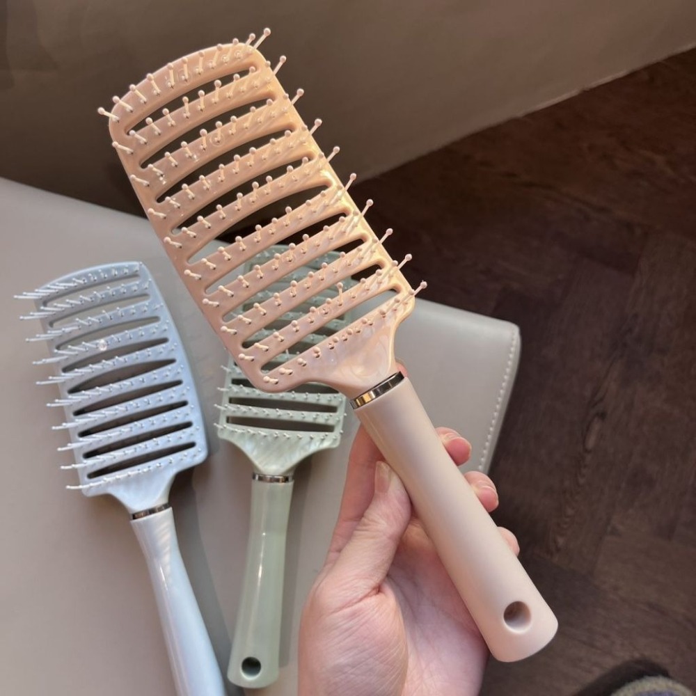 【愛淘購物】大彎排骨梳 梳子 按摩梳子 彎梳 氣墊梳 卷梳-細節圖8