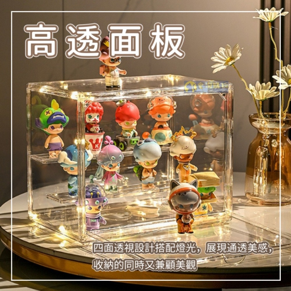 【愛淘購物】泡泡瑪特 公仔展示盒 400%展示 labubu公仔收納 盲盒收納 盲盒公仔展示 壓克力展示盒-細節圖2