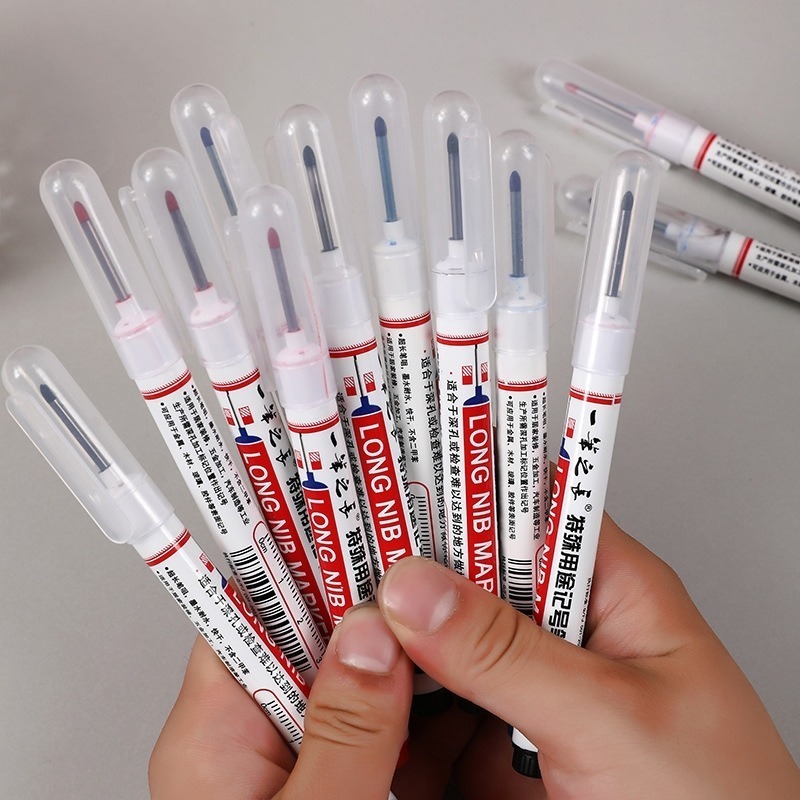 【愛淘購物】長頭記號筆 工程記號筆 施工用油性筆 記號筆 油性筆 多用途記號筆-細節圖8