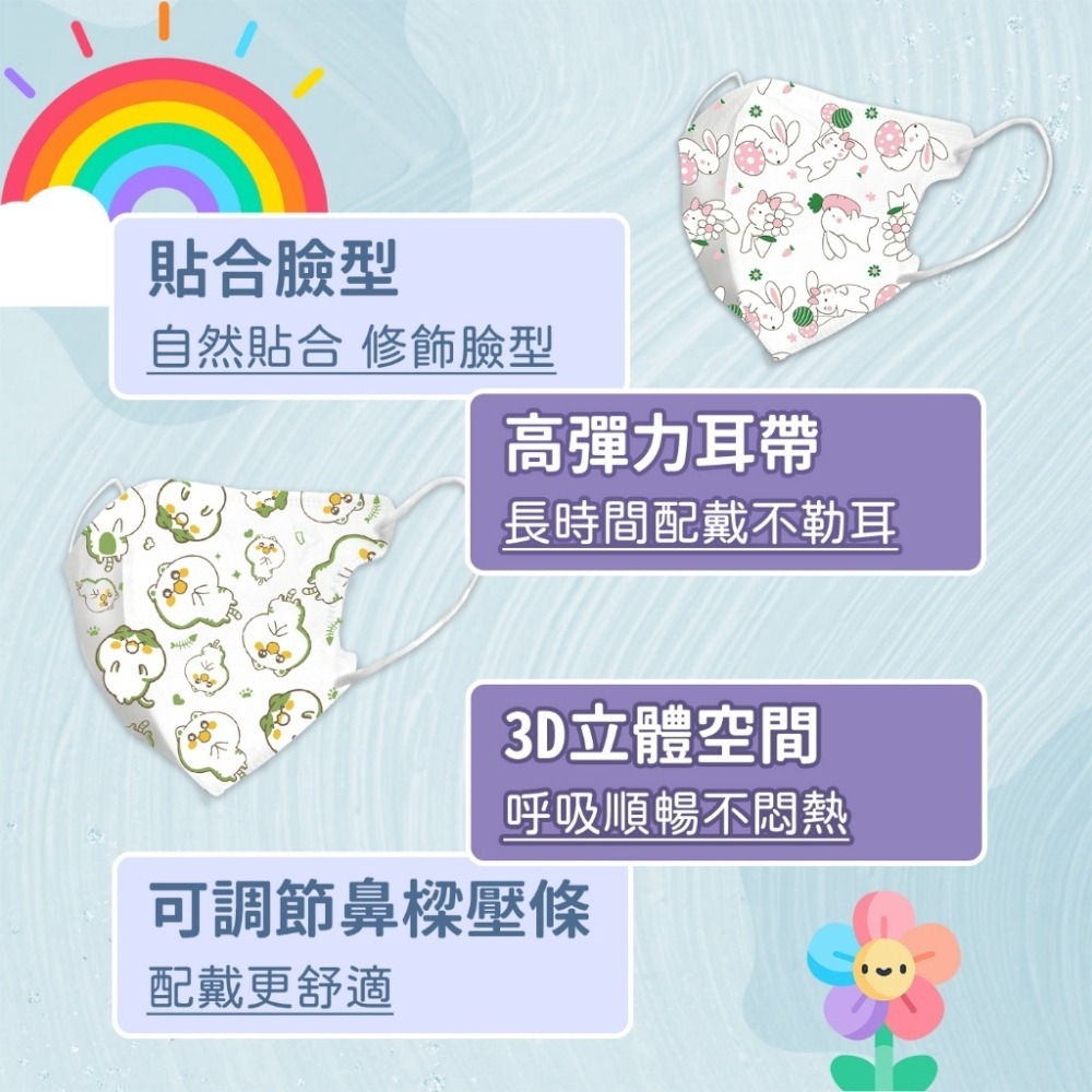 【愛淘購物】淨新醫用口罩 3D立體兒童醫療口罩 兒童醫療口罩 台灣製造 3D兒童 醫療級口罩-細節圖2