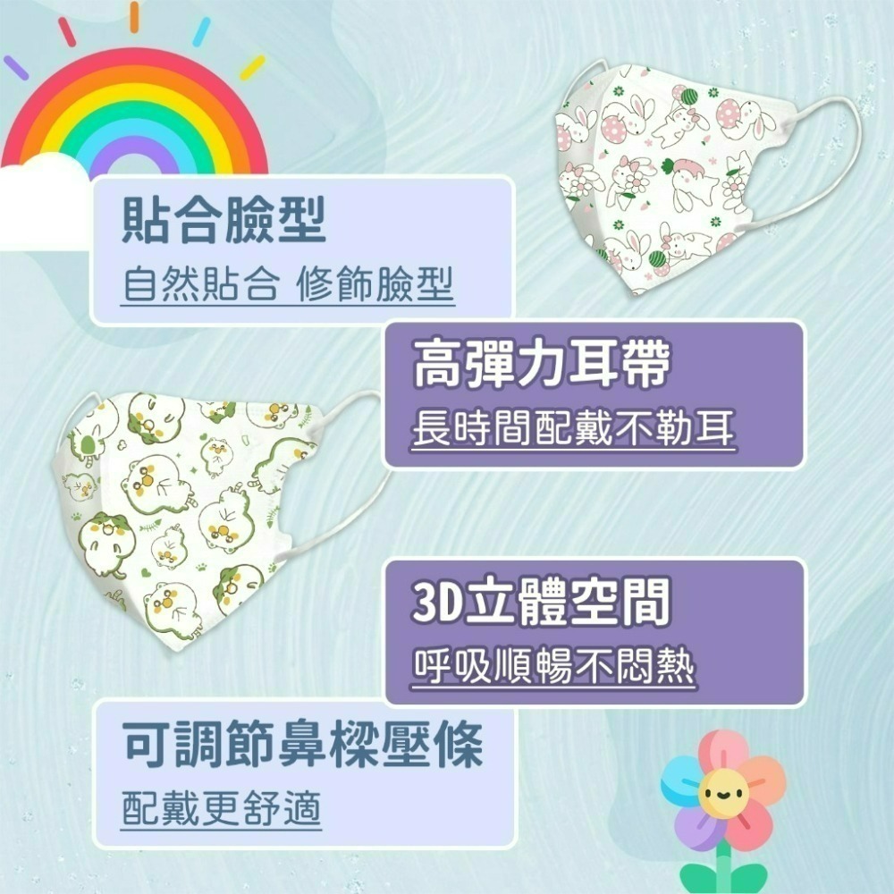 【愛淘購物】淨新醫用口罩 3D立體兒童醫療口罩 兒童醫療口罩 台灣製造 3D兒童 醫療級口罩-細節圖2