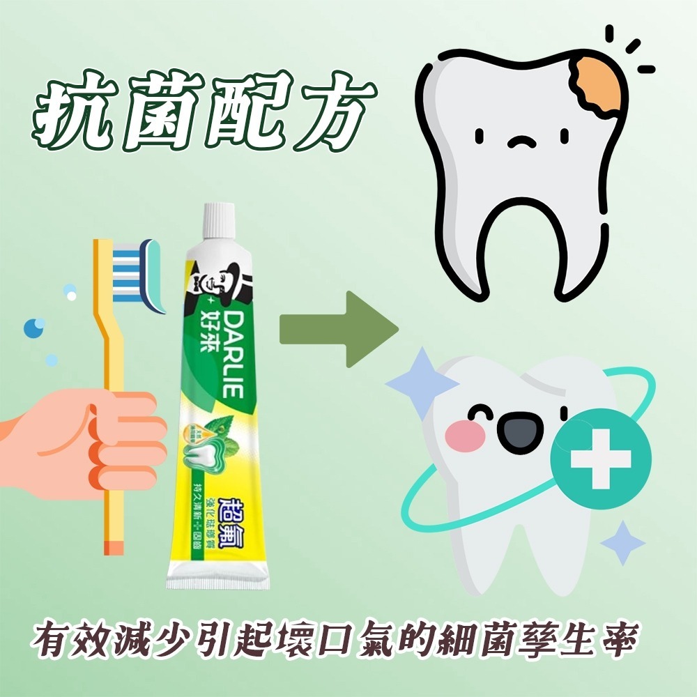 【愛淘購物】DARLIE好來超氟牙膏 單條250g 牙膏 強化琺瑯質 持久清新 有效抗菌 潔淨亮白 清潔口腔-細節圖2
