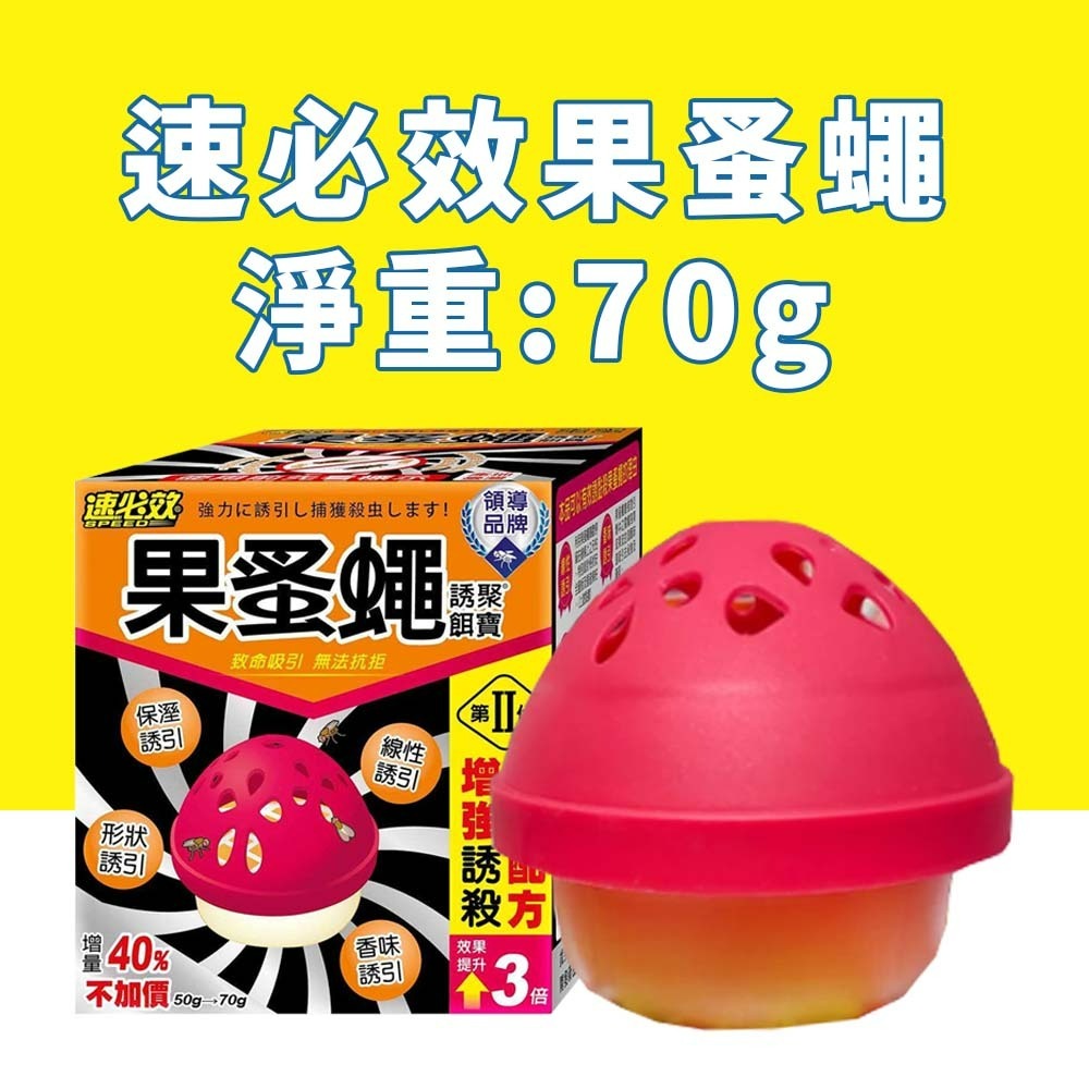 【愛淘購物】果蚤蠅 70g 果蠅餌劑 誘聚餌寶 速必效 果蠅餌劑 捕蠅 滅果蠅 除果蠅 蚤蠅 除蟲 抓果蠅-規格圖1